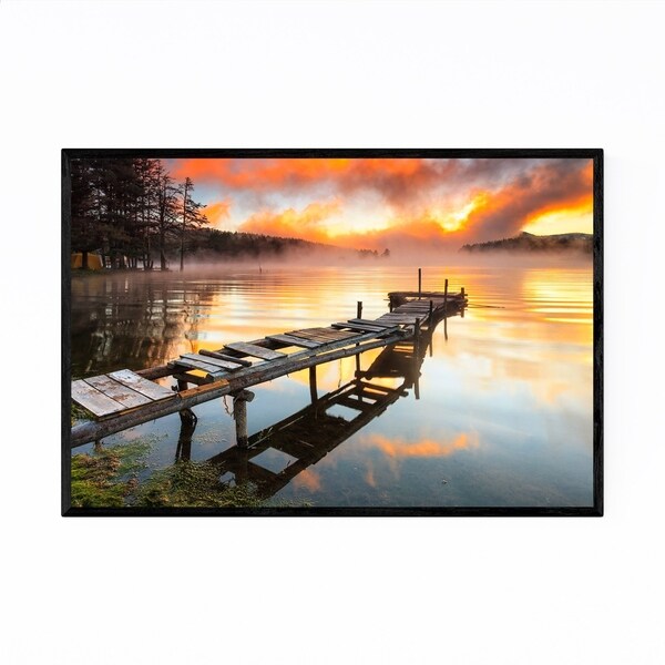 Noir Gallery Bulgaria Mountain Lake Landscape Framed Art Print