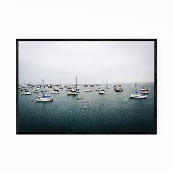 Noir Gallery Boats Harbor Monterey California Framed Art Print