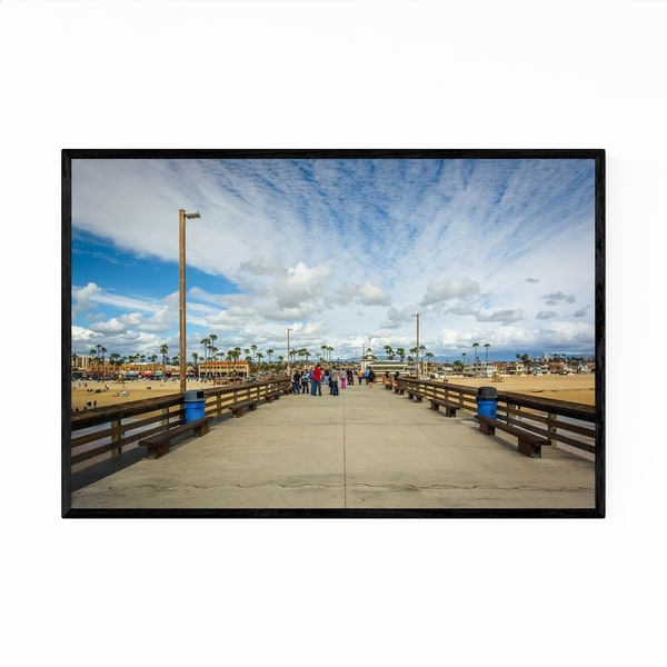Noir Gallery Newport Beach California Pier Framed Art Print