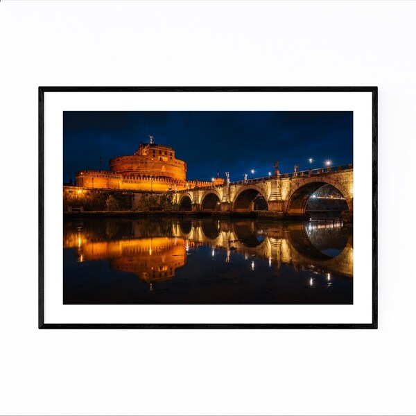 Noir Gallery Rome Italy Castel Sant'Angelo Framed Art Print