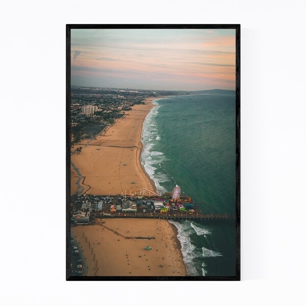 Noir Gallery Santa Monica Pier Los Angeles Framed Art Print