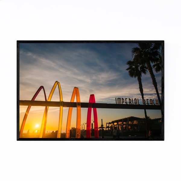 Noir Gallery Imperial Beach Sign San Diego Framed Art Print