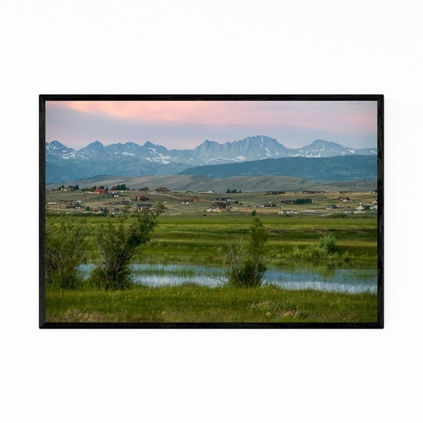 Noir Gallery Wyoming Rural Mountains Nature Framed Art Print