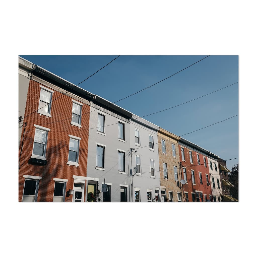 Noir Gallery South Philadelphia Row Houses Unframed Art Print/Poster