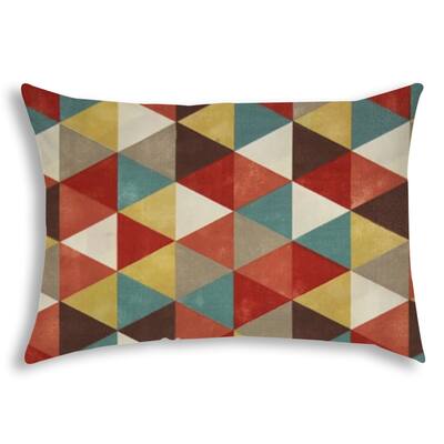 HARLEQUIN Red Indoor/Outdoor Pillow - Sewn Closure