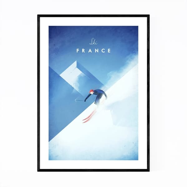 Noir Gallery Minimal Travel French Alps Framed Art Print