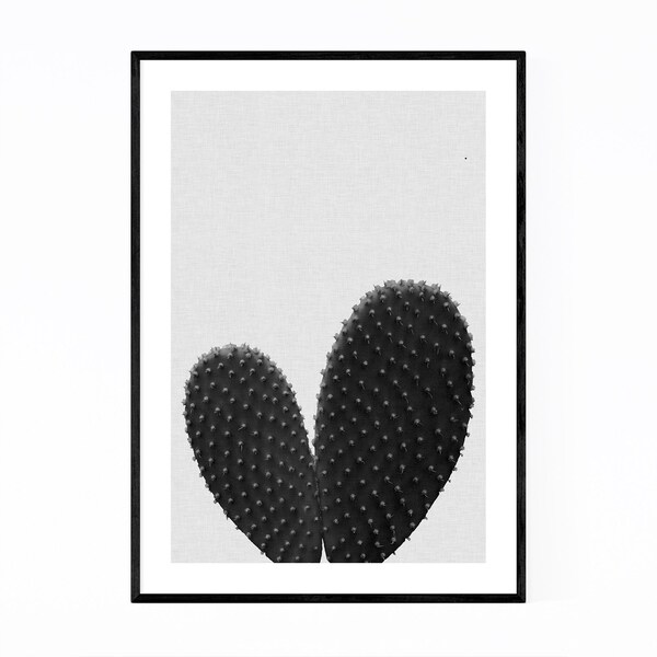 Noir Gallery Love Heart Cactus Photography Framed Art Print