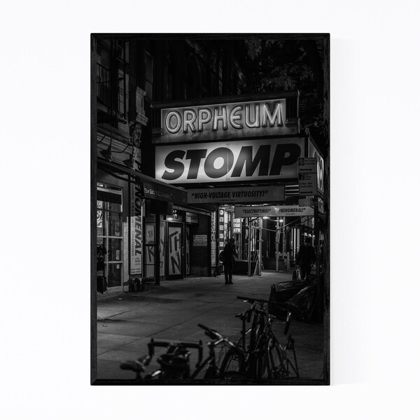 Noir Gallery Black & White New York City Sign Framed Art Print