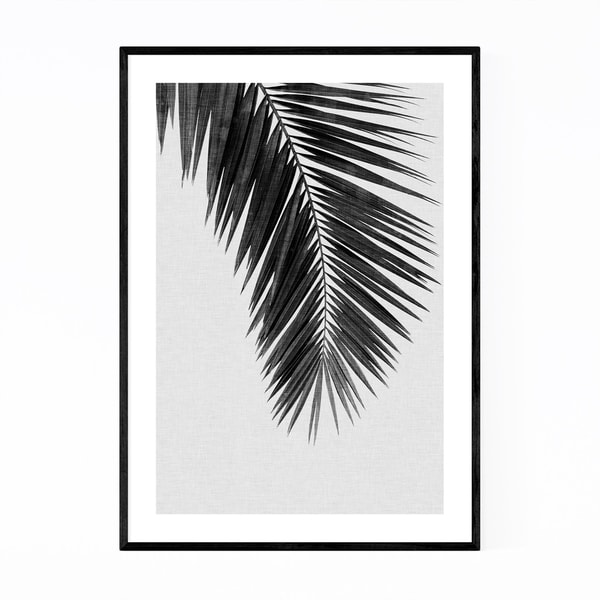 Noir Gallery Beach Coastal Palm Tree Leaf Framed Art Print