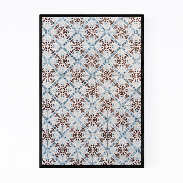 Noir Gallery Azulejo Tile Lisbon Pattern Framed Art Print
