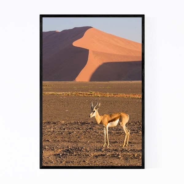 Noir Gallery Namibia Springbok Animal Framed Art Print