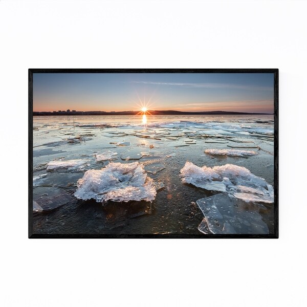 Noir Gallery Bulgaria Lake Landscape Nature Framed Art Print