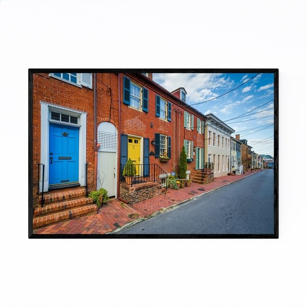 Noir Gallery Annapolis Maryland Row Houses Framed Art Print