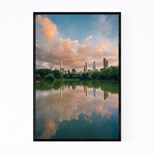 Noir Gallery New York City Manhattan Skyline Framed Art Print