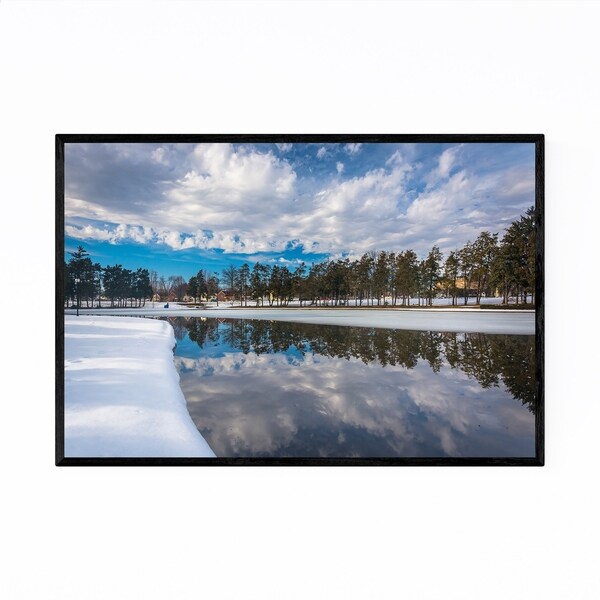 Noir Gallery York Pennsylvania Winter Lake Framed Art Print
