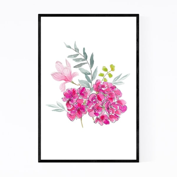 Noir Gallery Malvon Botanical Floral Plants Framed Art Print