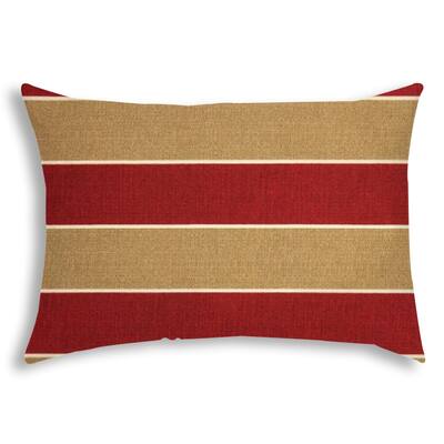 MADALENA STRIPE Red Indoor/Outdoor Pillow - Sewn Closure