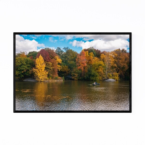 Noir Gallery Central Park Lake New York City Framed Art Print