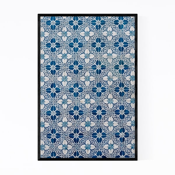 Noir Gallery Azulejo Tile Lisbon Pattern Framed Art Print