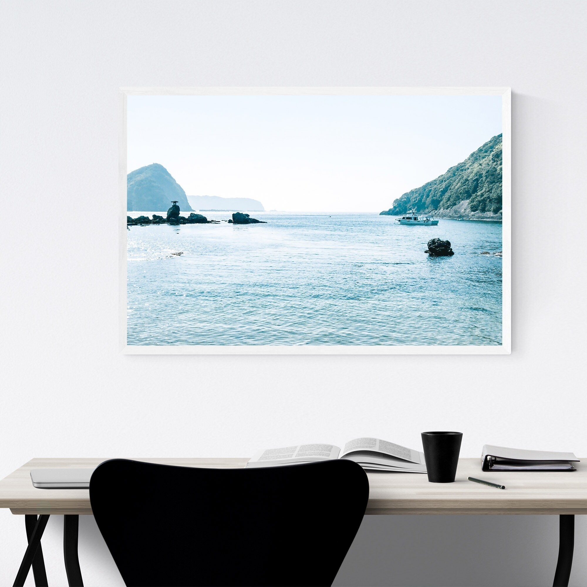 Shop Noir Gallery Shimoda Beach Japan Photography Framed Art Print Overstock