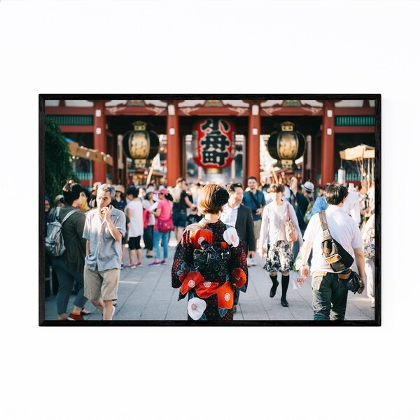 Noir Gallery Girl in Yukata Tokyo Japan Framed Art Print