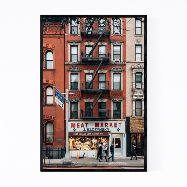 Noir Gallery Meat Market New York City NYC Framed Art Print