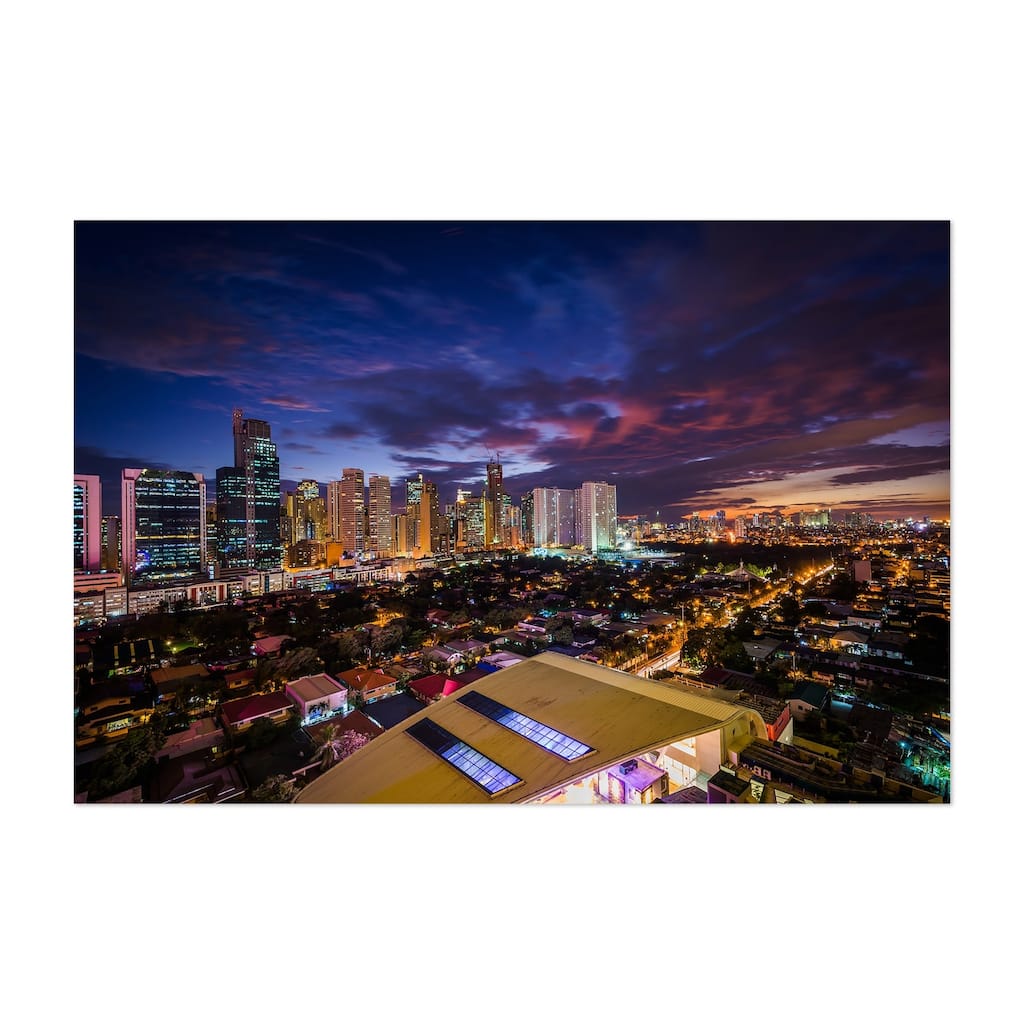 Noir Gallery Manila Makati Skyline Cityscape Unframed Art Print/Poster