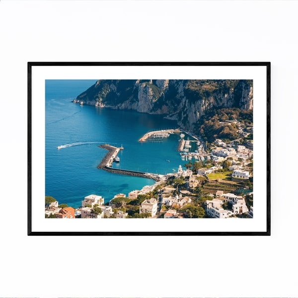 Noir Gallery Capri Italy Coastal Beach Photo Framed Art Print