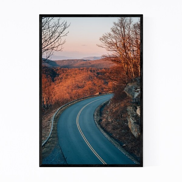 Noir Gallery Virginia Blue Ridge Parkway Road Framed Art Print
