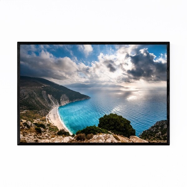Noir Gallery Myrtos Beach Kefalonia Greece Framed Art Print