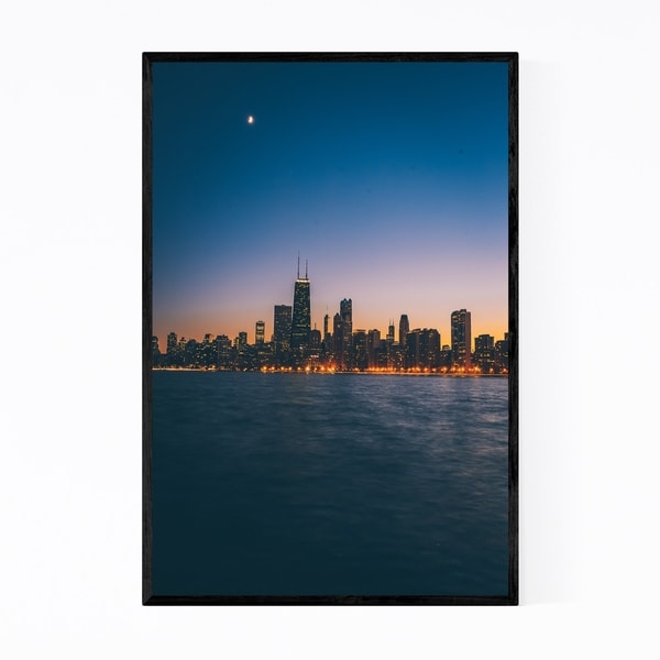 Noir Gallery Chicago Skyline Cityscape Urban Framed Art Print