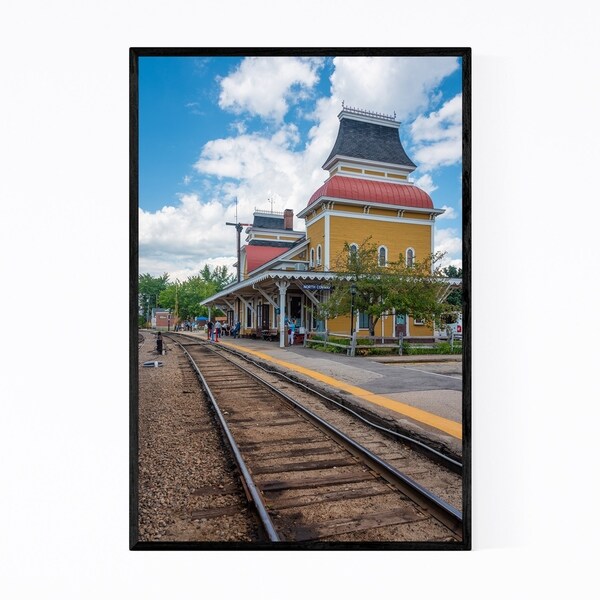 Noir Gallery North Conway NH Train Station Framed Art Print