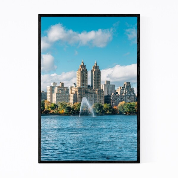 Noir Gallery Central Park Reservoir New York Framed Art Print