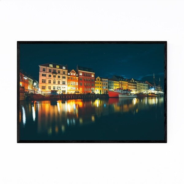 Noir Gallery Nyhavn Canal Copenhagen Denmark Framed Art Print