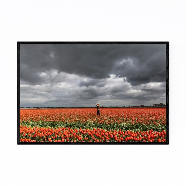 Noir Gallery Tulip Field Holland Netherlands Framed Art Print