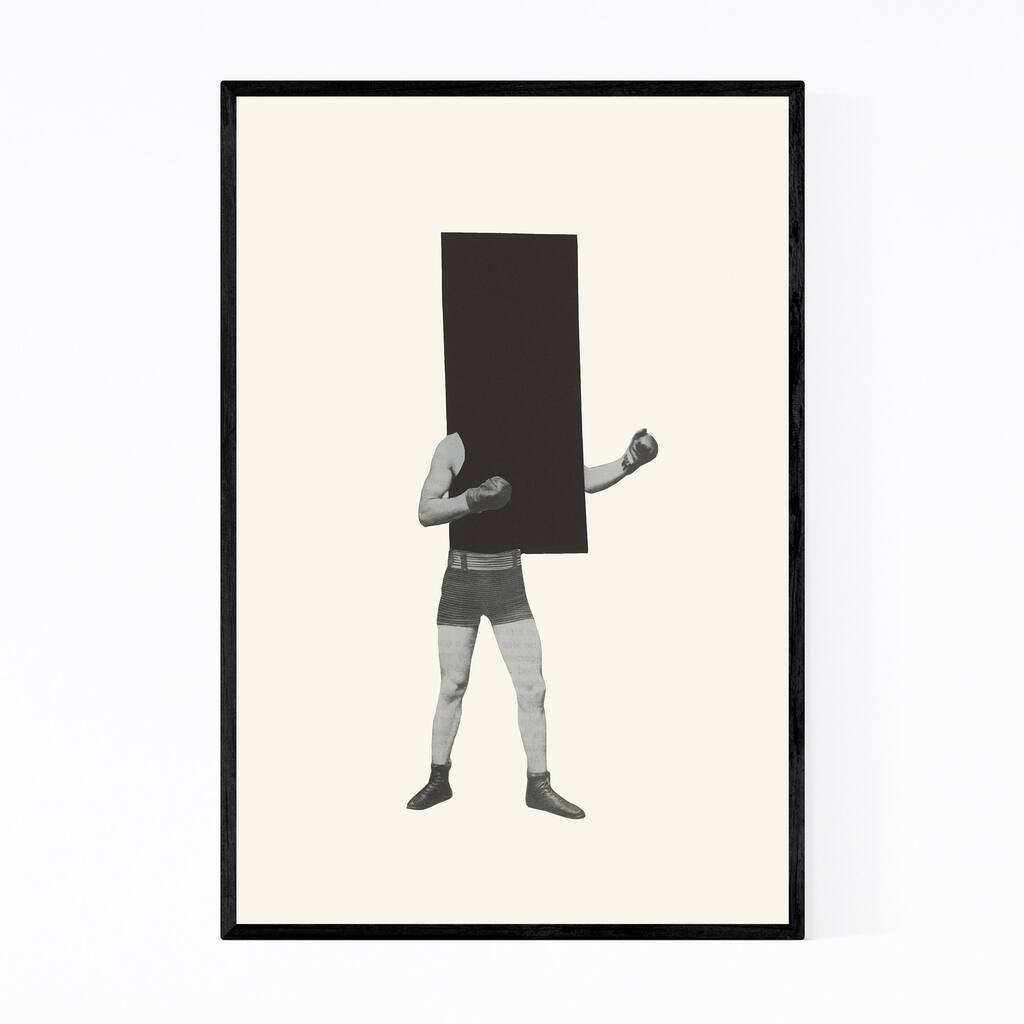 Noir Gallery Minimal Geometric Boxing Collage Framed Art Print