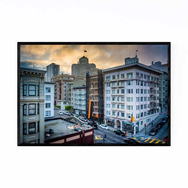 Noir Gallery Downtown San Francisco Sunset Framed Art Print