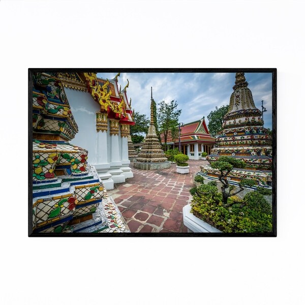 Noir Gallery Bangkok Wat Pho Buddhist Temple Framed Art Print