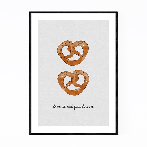 Noir Gallery Kitchen Pretzel Food Cooking Framed Art Print
