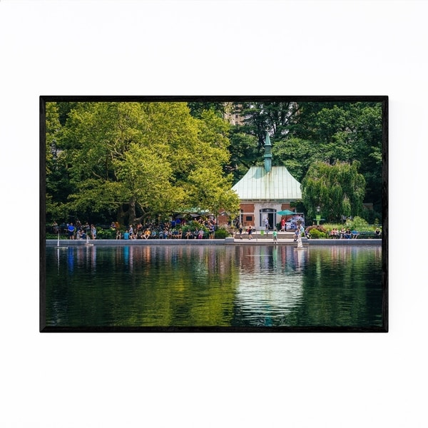 Noir Gallery Central Park Lake New York City Framed Art Print