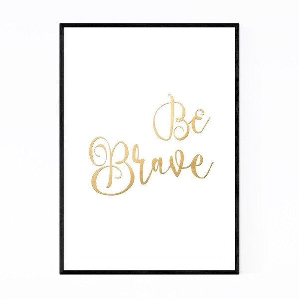 Noir Gallery Gold Inspirational Typography Framed Art Print