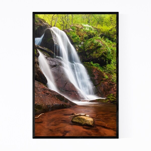 Noir Gallery Bulgaria Waterfall Forest Framed Art Print