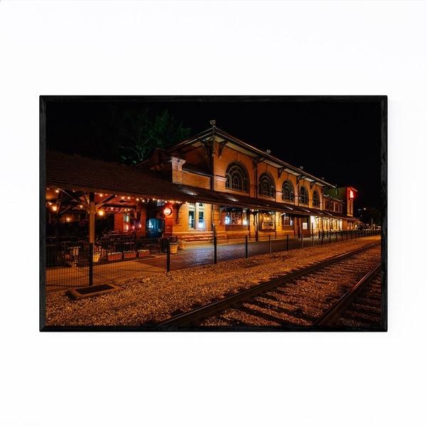 Noir Gallery Peoria, Illinois Train Station Framed Art Print