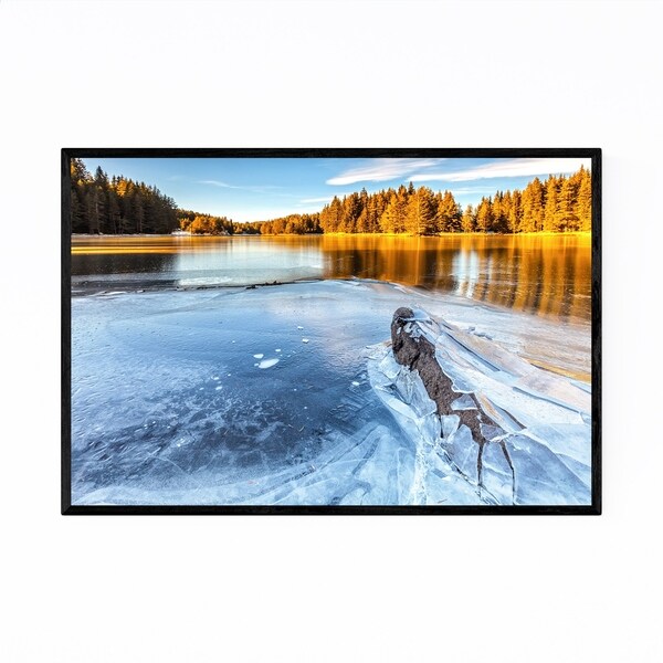 Noir Gallery Bulgaria Lake Landscape Nature Framed Art Print