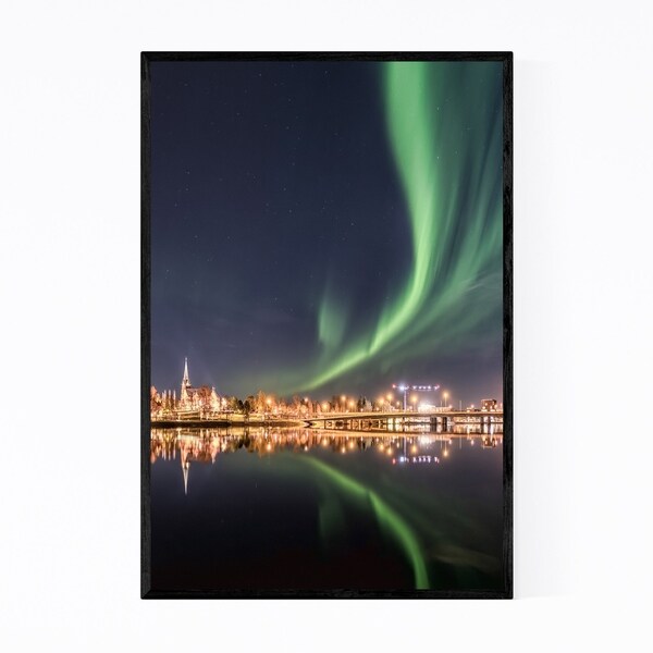 Noir Gallery Aurora Borealis Northern Lights Framed Art Print
