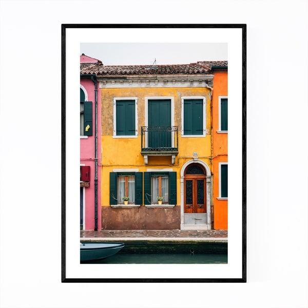Noir Gallery Venice Italy Colorful Burano Framed Art Print