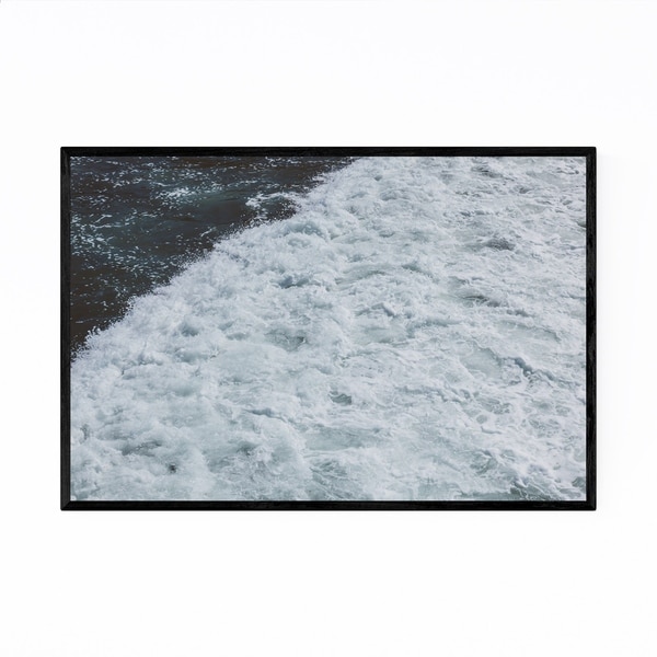 Noir Gallery Pacific Ocean Waves Foam Beach Framed Art Print