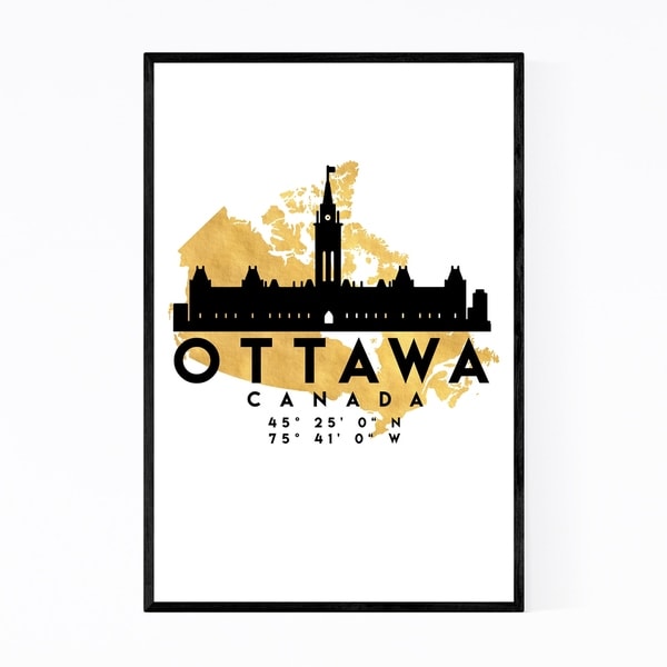 Noir Gallery Minimal Ottawa Skyline Framed Art Print