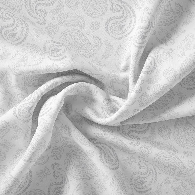 Falling For Maine Pattern Sheet Collection by Simply Soft - Queen - Distressed Paisley - Light Gray