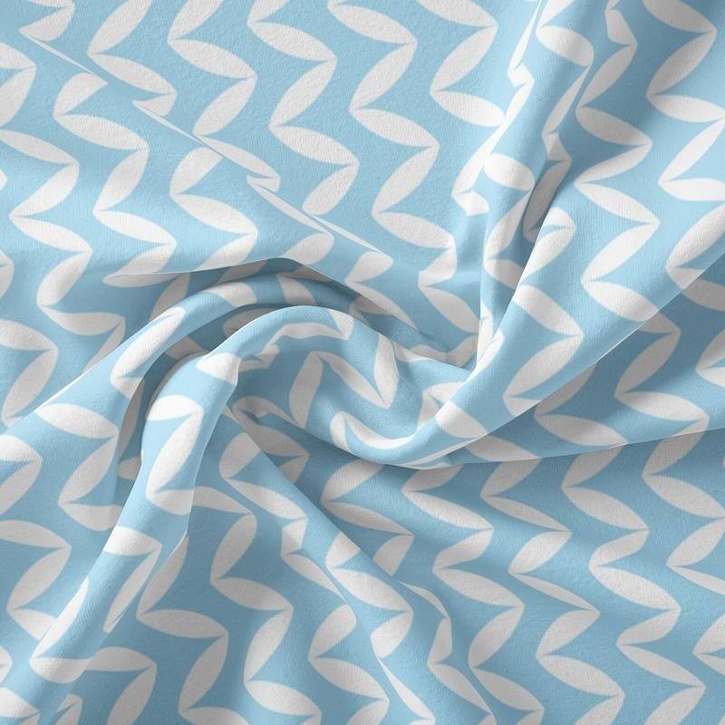 Falling For Maine Pattern Sheet Collection by Simply Soft - California King - Bowed Chevron - Light Blue